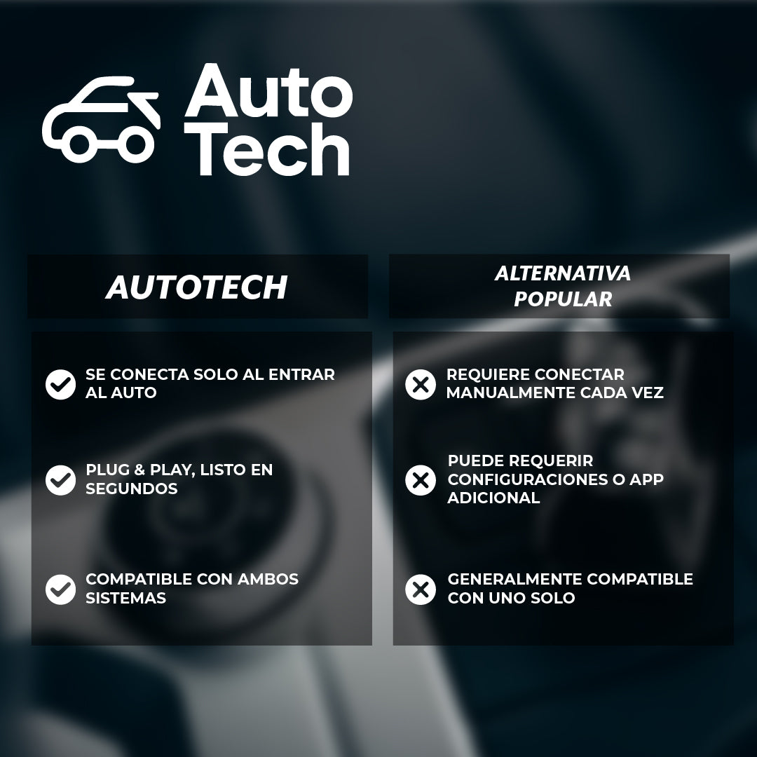 AutoTech™ - Conexión instantánea y sin cables