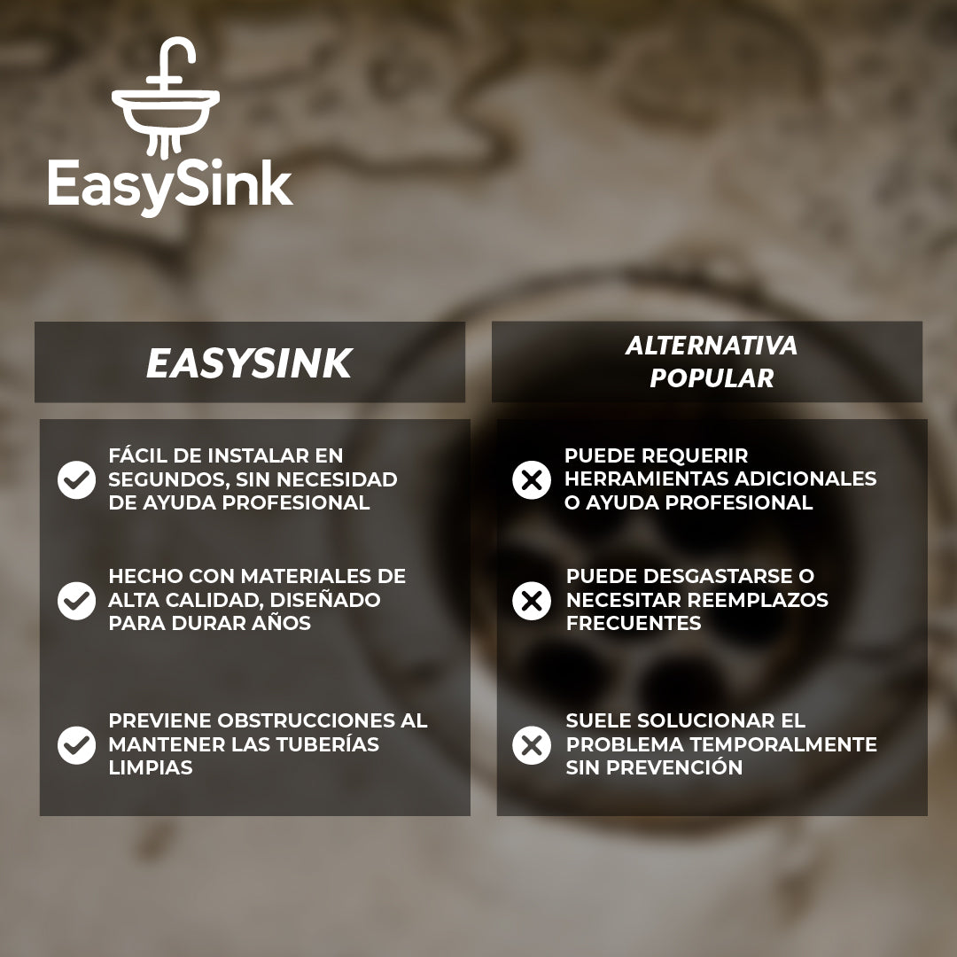 EasySink™ - Mantén tus desagües libres de obstrucciones