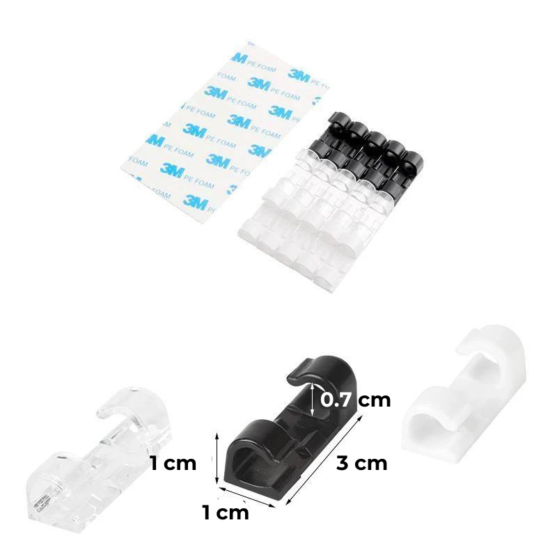 ClipCord™ - CLIP PLÁSTICO AUTOADHESIVO PARA ORGANIZAR CABLES