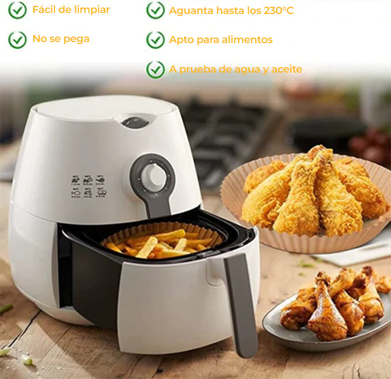 CleanCrisp™ - Moldes de papel para freidoras de aire