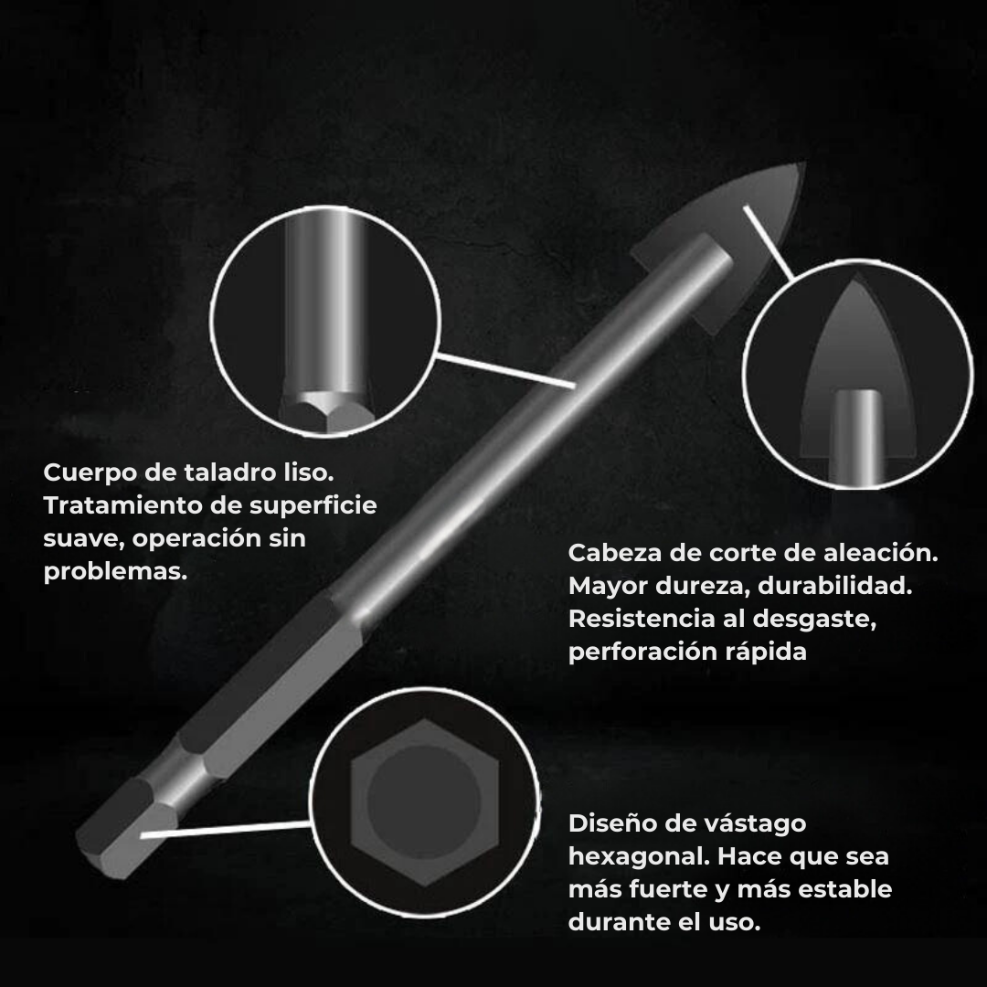 Broke™ - Brocas triangulares con vástago hexagonal de aleación