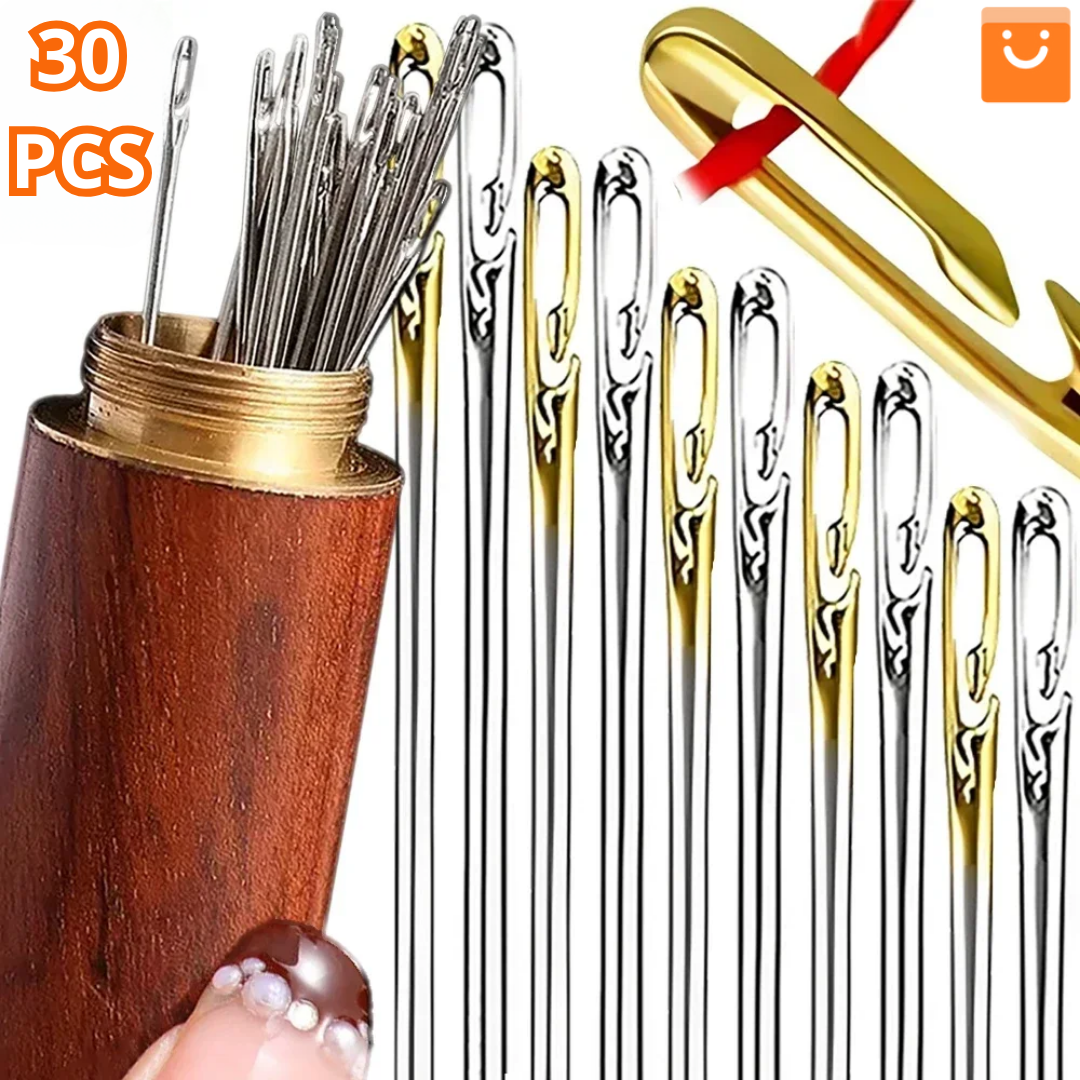 EASYSEW™ - AGUJAS DE TEJER CON AGUJERO LATERAL