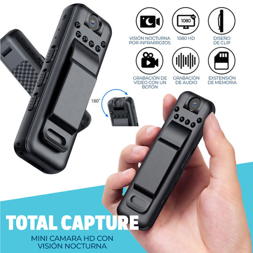 TotalCapture™ - Mini camara HD con visión nocturna