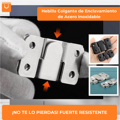 FlexMount Pro™ - Hebilla para colgar cuadros de acero inoxidable