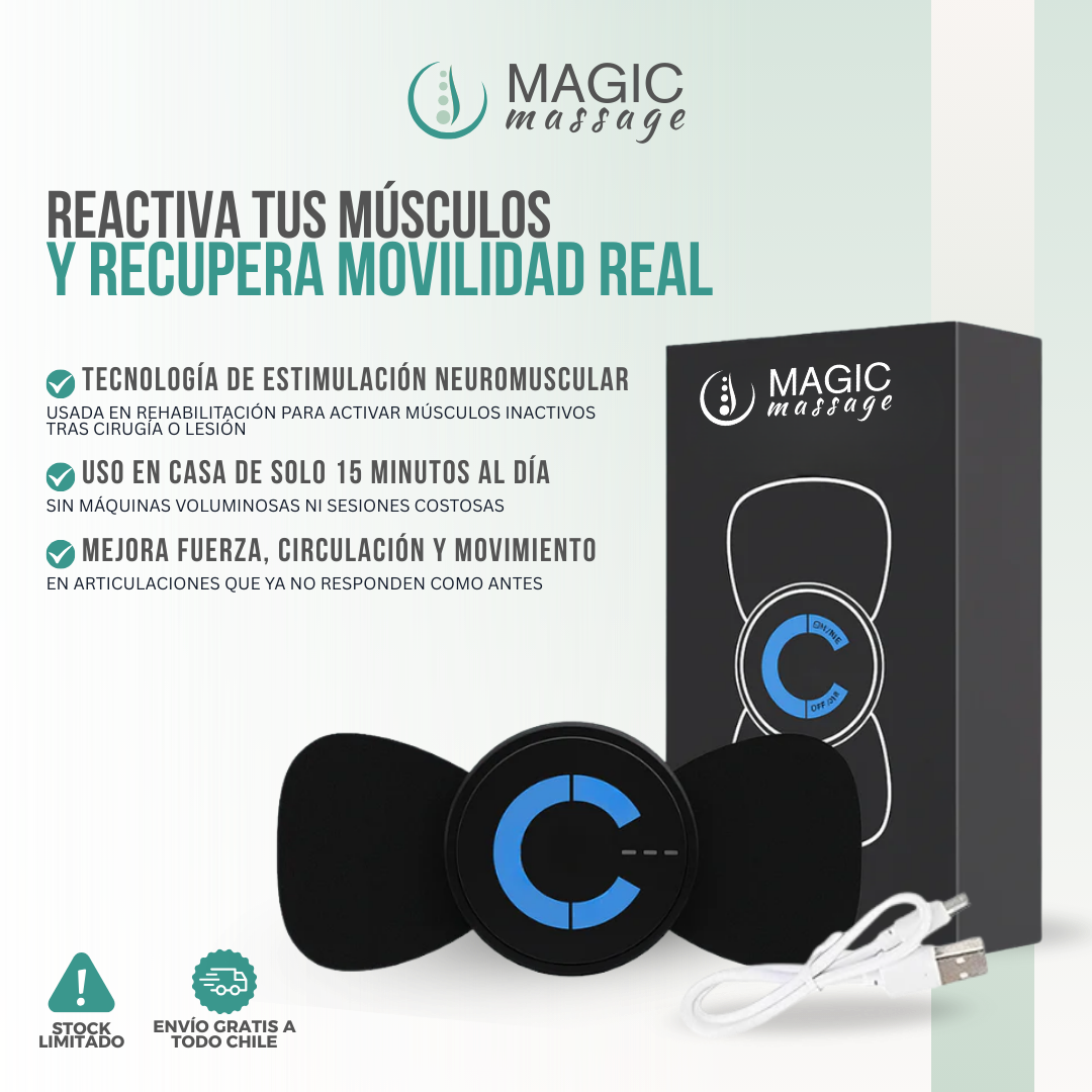 Magic Massage™ - Alivio donde estés, sin cables y sin complicaciones