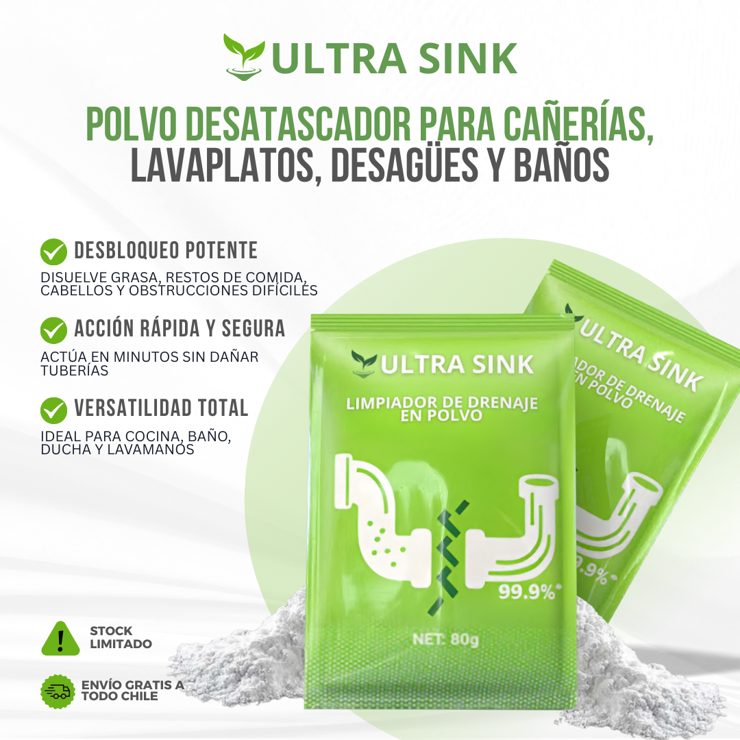 Ultra Sink™ - espuma poderosa, drenajes libres para siempre.