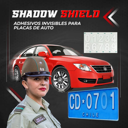 ShadowShield™ - Adhesivos invisibles para placas de auto