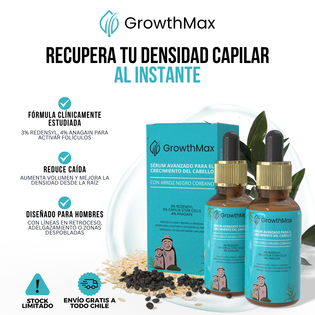 GrowthMax™ - Más crecimiento, menos caída, mejor cabello