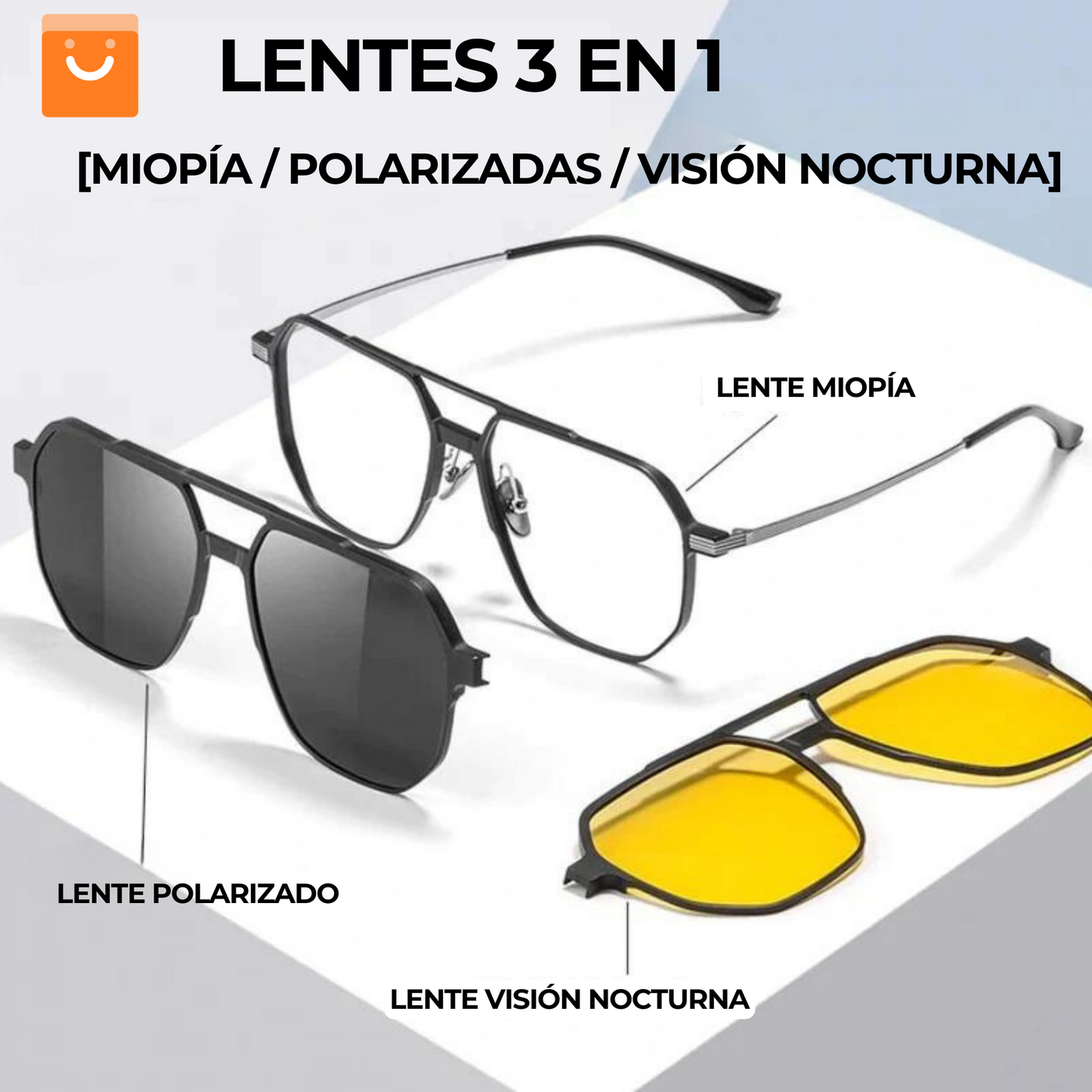 Polar Glass™ - Lentes Clip On 3 en 1