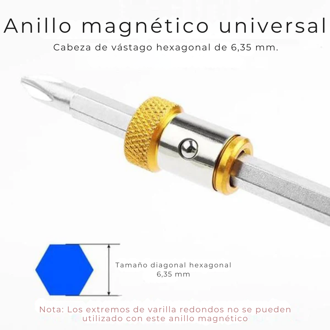 Tor™ - Anillo Magnetico Con Punta De Desatornillador