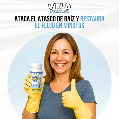 Wild Cleanflow™ - Desatasca sin esfuerzo. Limpia desde la raíz