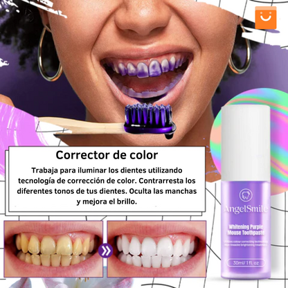 ⚡ Oferta Flash |  AngelSmile™- Pasta de dientes en mousse morada blanqueadora