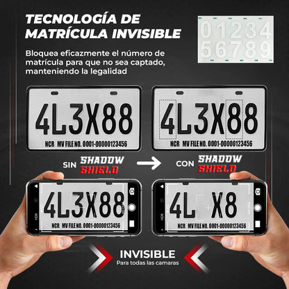 ShadowShield™ - Adhesivos invisibles para placas de auto