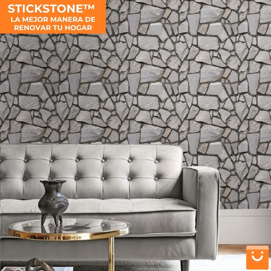 STICKSTONE™ - PEGATINAS DE PARED AUTOADHESIVAS DECORATIVAS - SET DE 10 PCS 30 X 30 CM