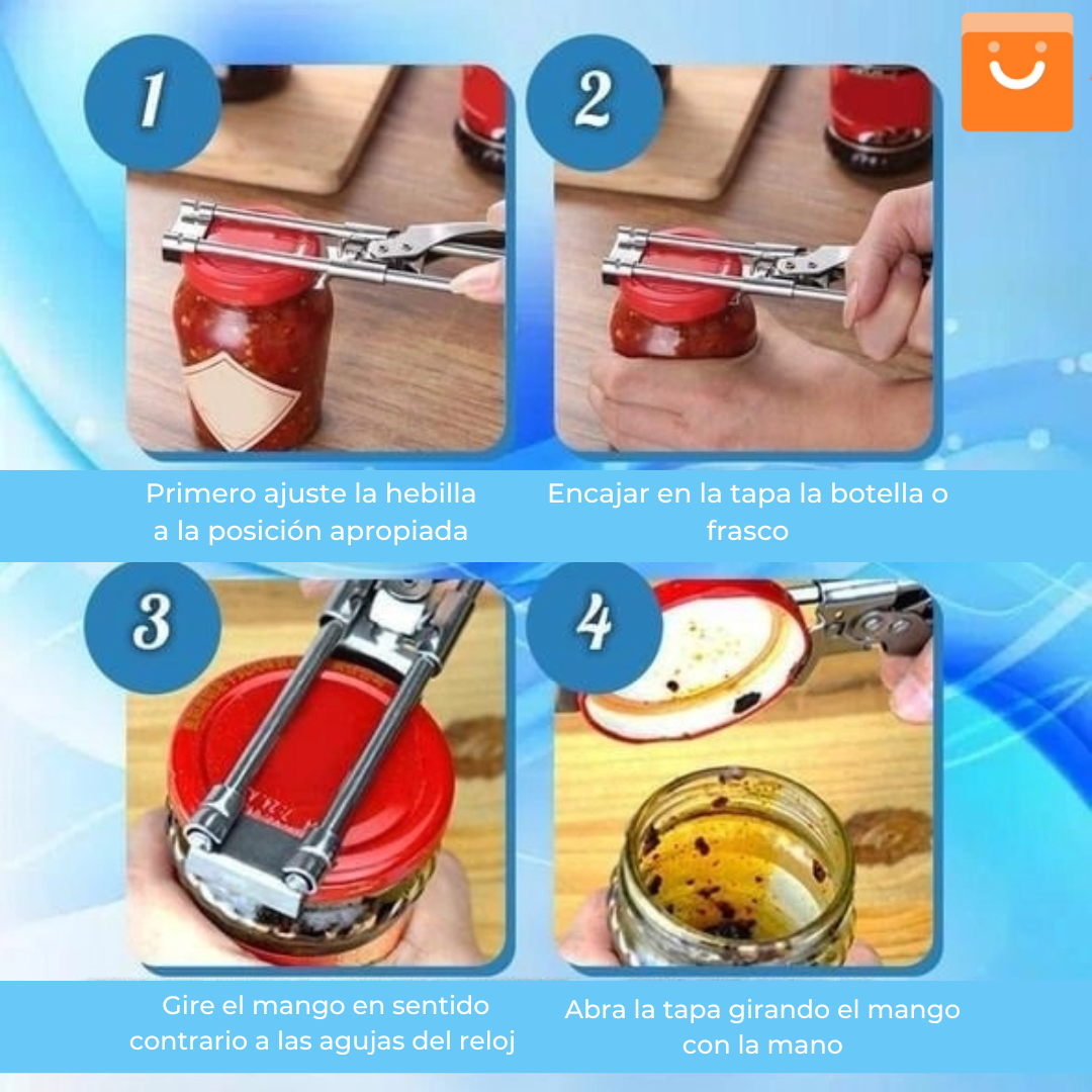 TwistEase™ - Abrelatas de acero inoxidable multifuncional ajustable