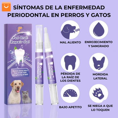 PetOralCare Gel™ - Gel para el blanqueamiento y aseo bucal de mascotas.