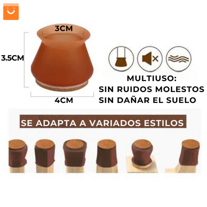 FornitureFoot Shield™ - Kit de 16 piezas de silicona para proteger las patas de tus sillas y mesas
