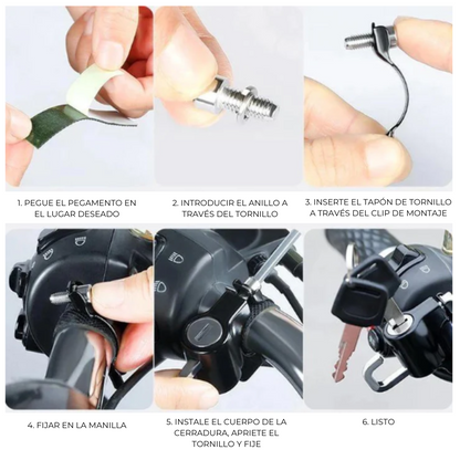 SafeLock™ - Candado multifuncional para casco de motocicleta