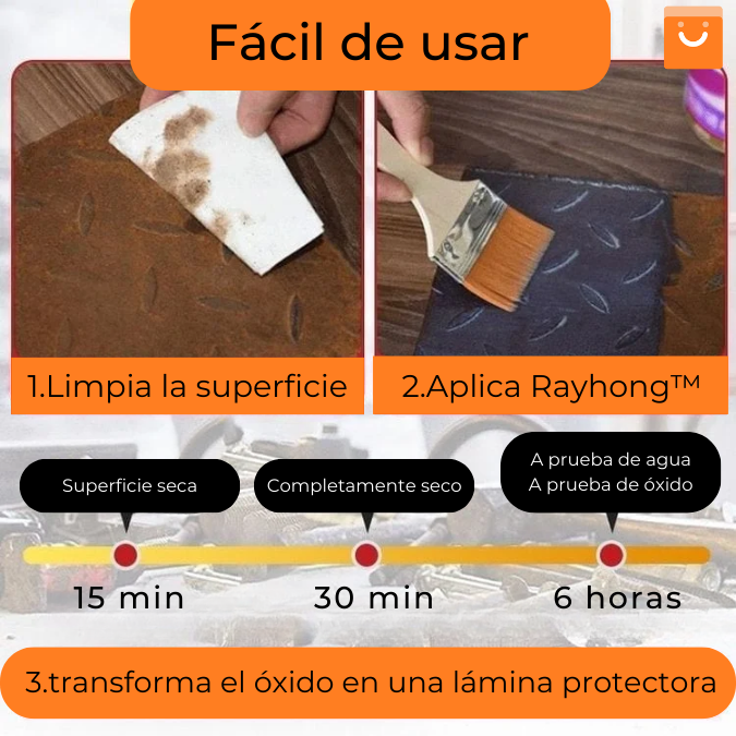 RayHong™- Removedor de Oxido en Superficies Metálicas y de Acero