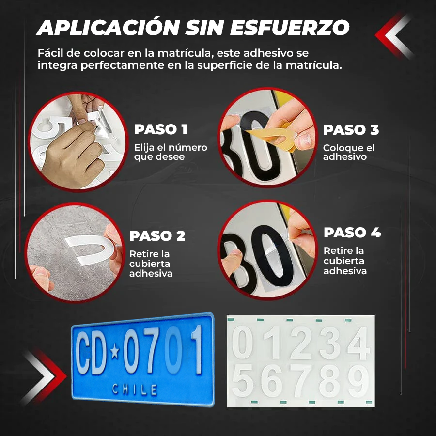 ShadowShield™ - Adhesivos invisibles para placas de auto