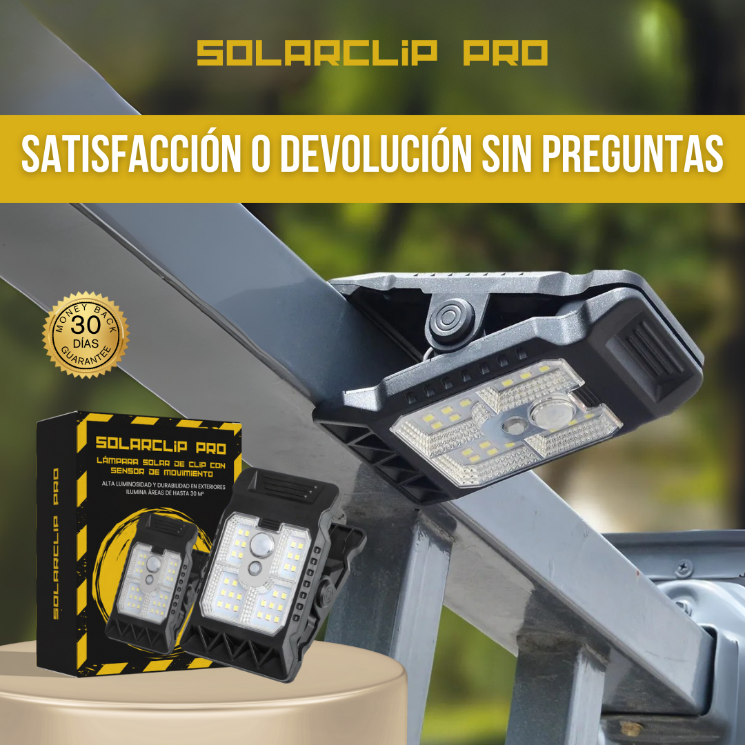 SolarClip Pro™ - Luz inteligente, seguridad al instante