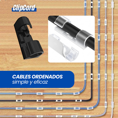 ClipCord™ - CLIP PLÁSTICO AUTOADHESIVO PARA ORGANIZAR CABLES