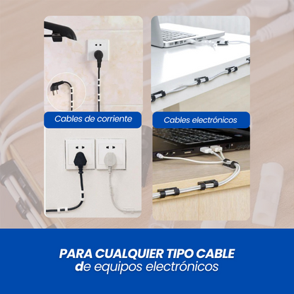 ClipCord™ - CLIP PLÁSTICO AUTOADHESIVO PARA ORGANIZAR CABLES