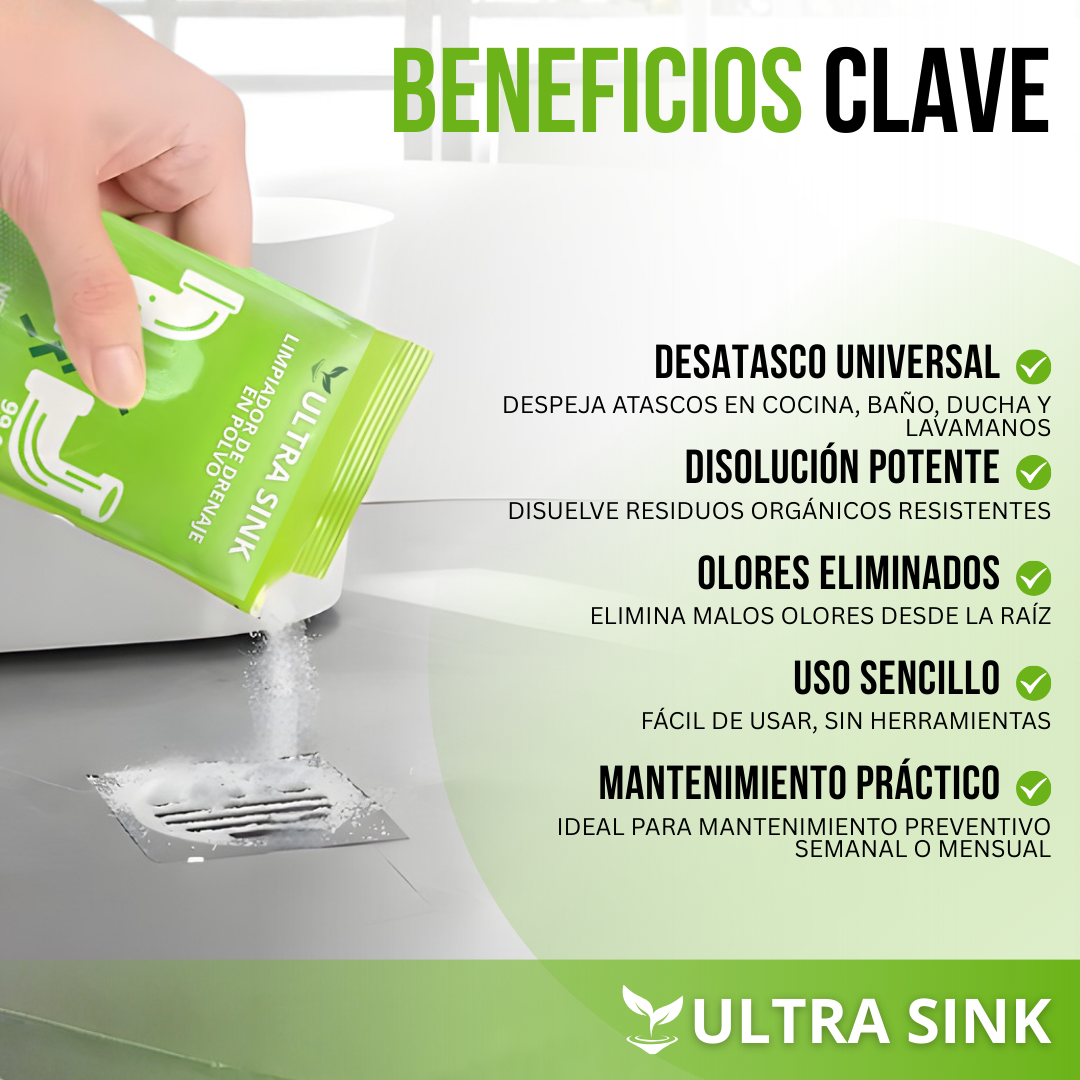 Ultra Sink™ - espuma poderosa, drenajes libres para siempre.