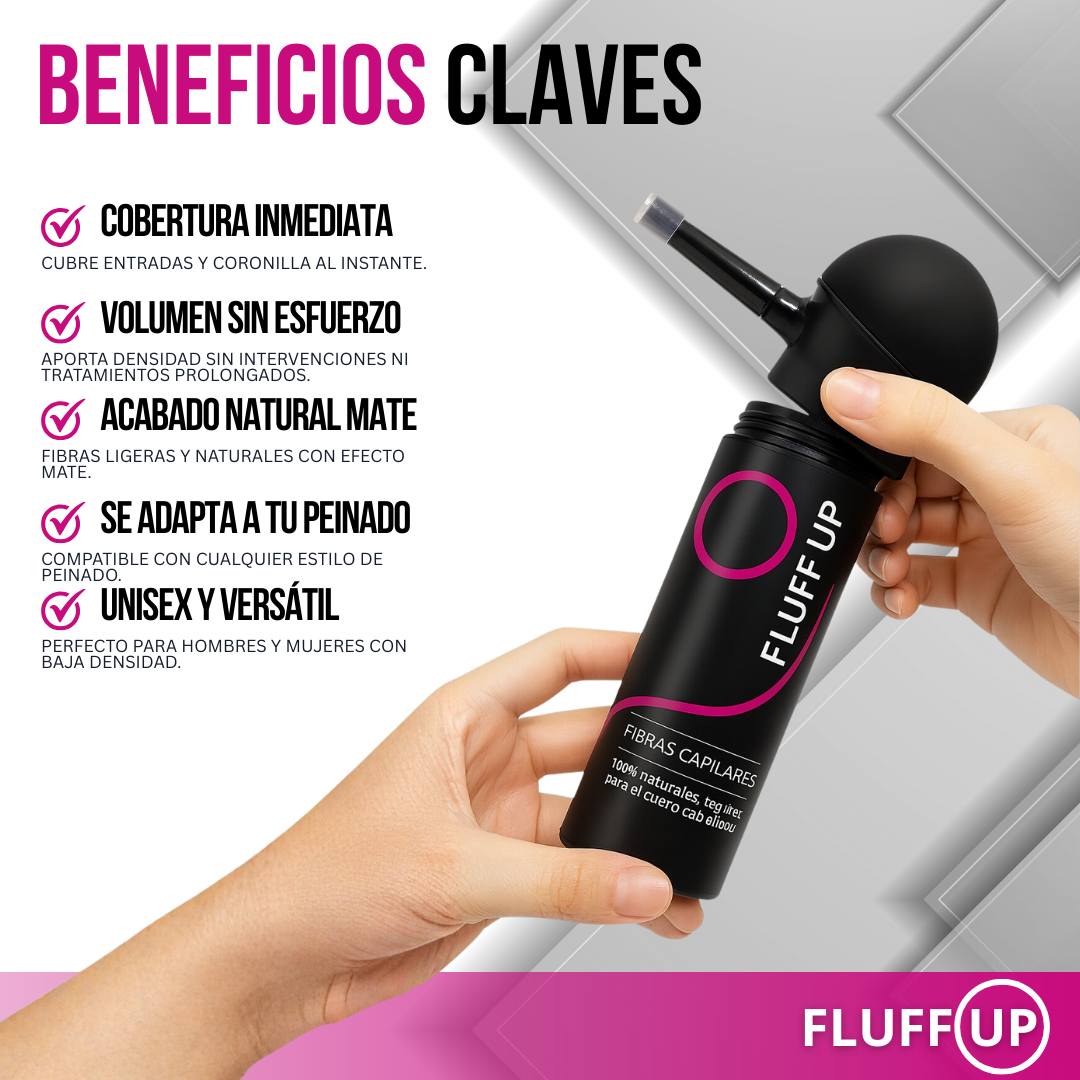 Fluff Up™  - Cabello más denso al instante. Natural, seguro e indetectable