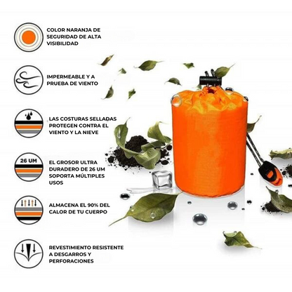 Adventurer's™ - Saco de dormir impermeable de emergencia