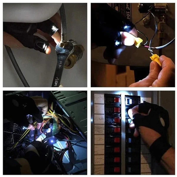 Flashgo™ - GUANTES CON LUCES LED IMPERMEABLES (PAR)