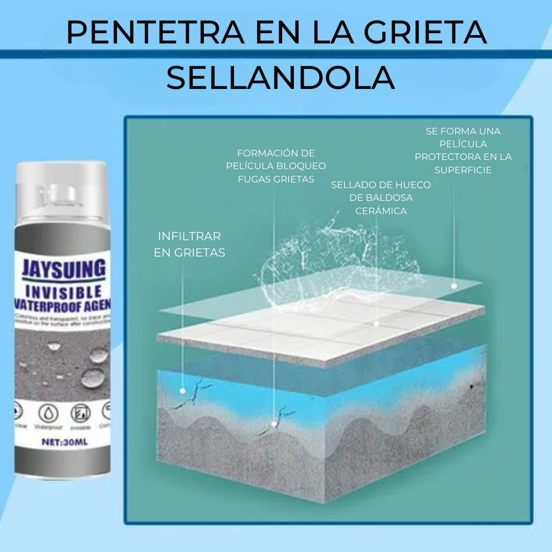 SealsCracks™ - Spray sellante para filtraciones de agua ¡Lleva 2 y paga 1!
