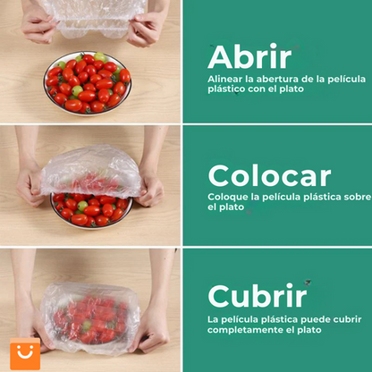 SnapLid™ - TAPA ESTIRABLE ELÁSTICO DE PLÁSTICO DESECHABLE