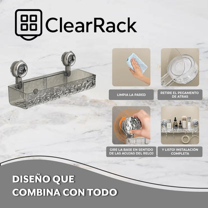 ClearRack™ - Organiza tu baño sin clavos ni daños