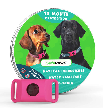 SafePaws™ - Collar antipulgas para perros 100% natural