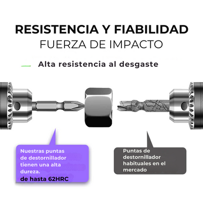 SafeStrength™ - Set de Brocas Magneticas para destornillador