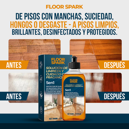 Floor Spark Pisos limpios, brillantes y protegidos—todo en un solo paso.