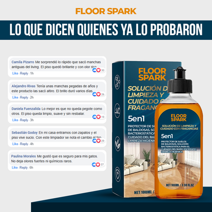 Floor Spark Pisos limpios, brillantes y protegidos—todo en un solo paso.
