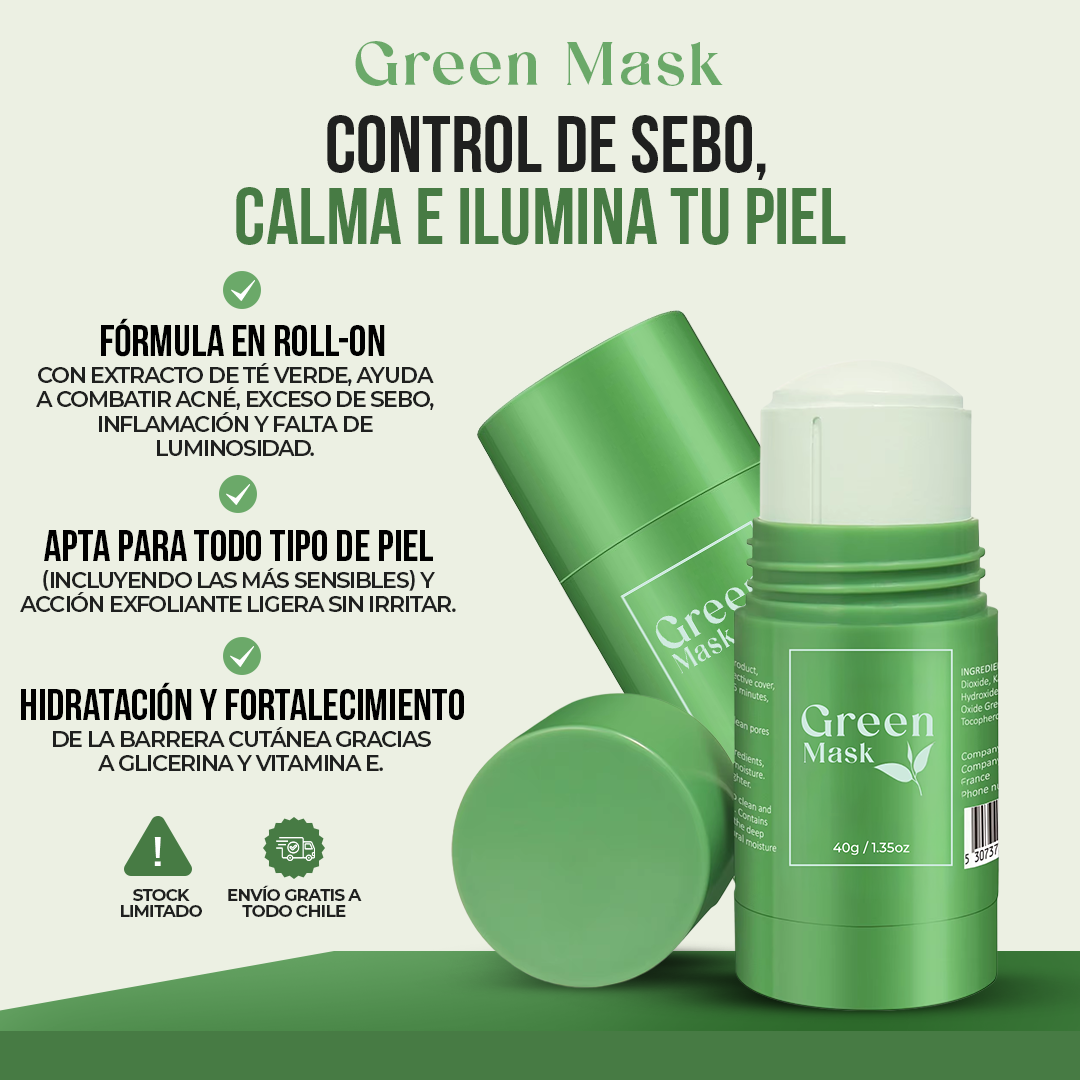 Green Mask™ — Piel limpia, calmada y luminosa en instantes