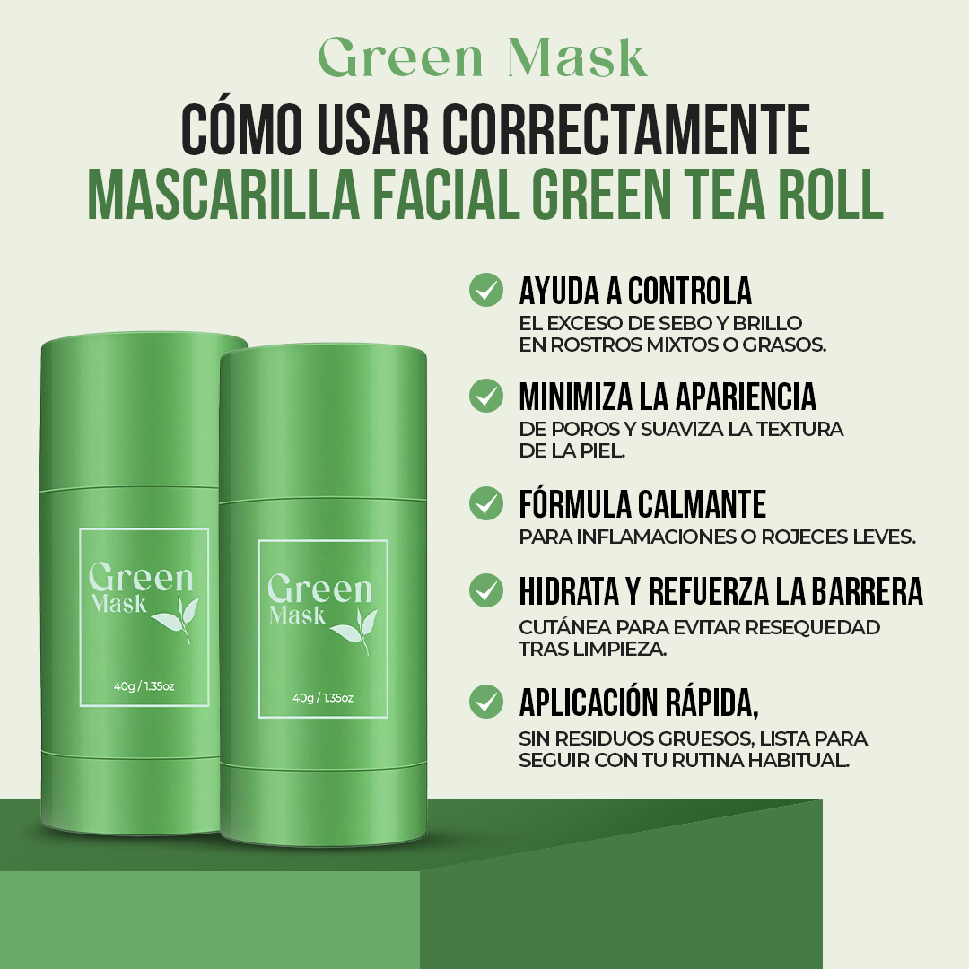 Green Mask™ — Piel limpia, calmada y luminosa en instantes