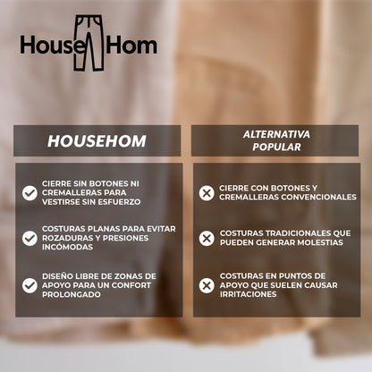 HouseHom™ – Pantalón stretch con acceso fácil lateral