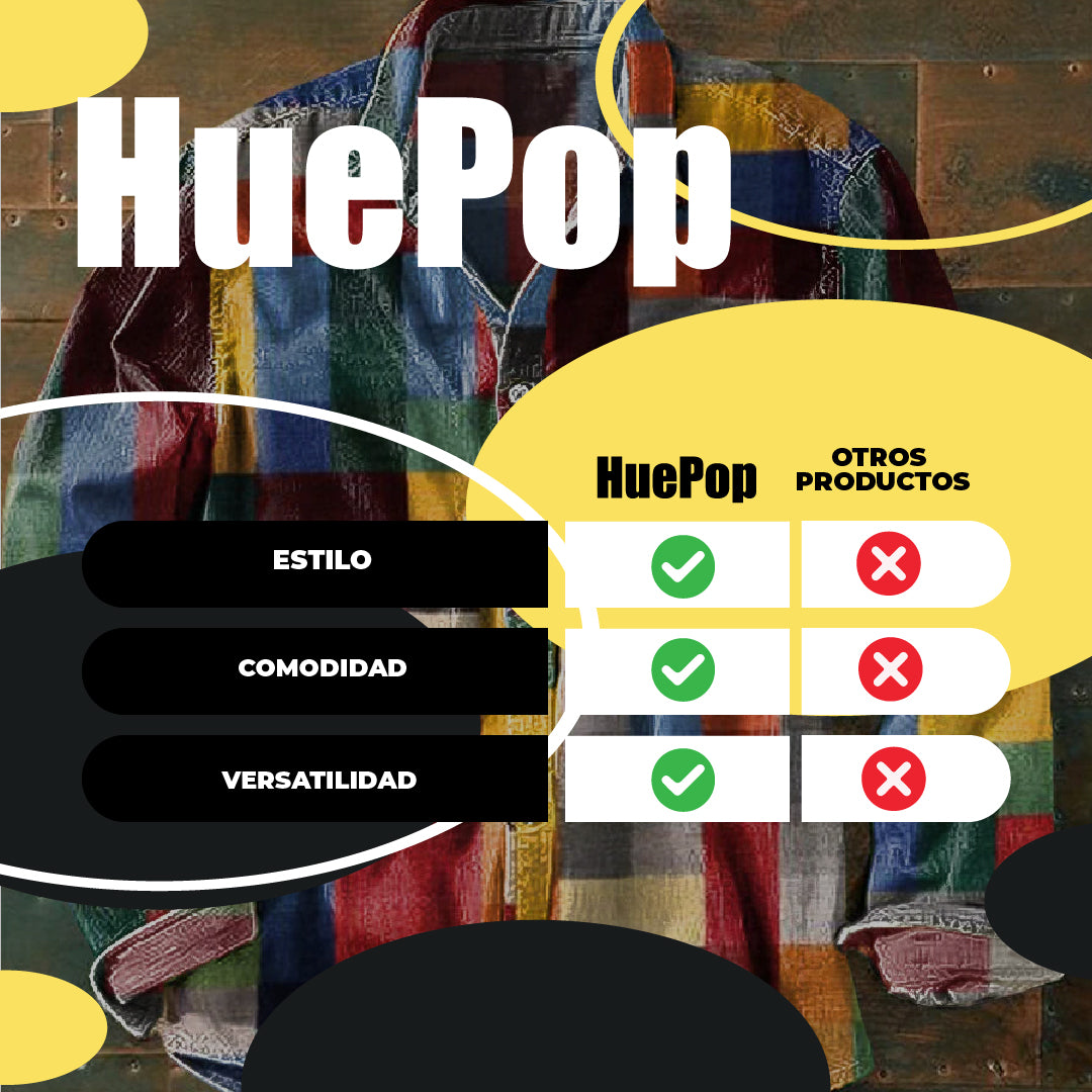 HuePop™ - Camisa cuadrille unisex