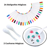 24 Bolígrafos + 2 Cucharas Mágicas