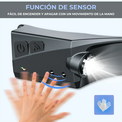 Linterna led de cabeza con sensor