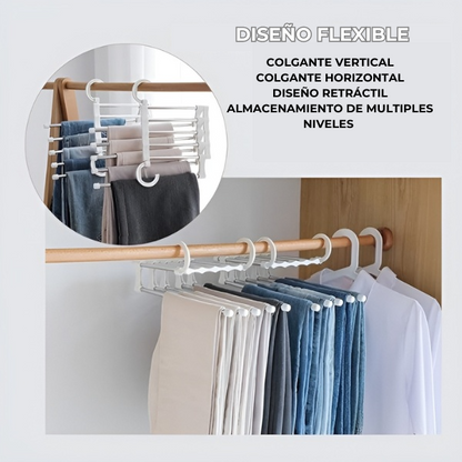 Percha 5 en 1 multifuncional - COLGADOR INTELIGENTE