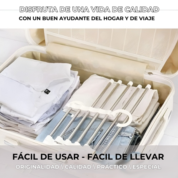 Percha 5 en 1 multifuncional - COLGADOR INTELIGENTE