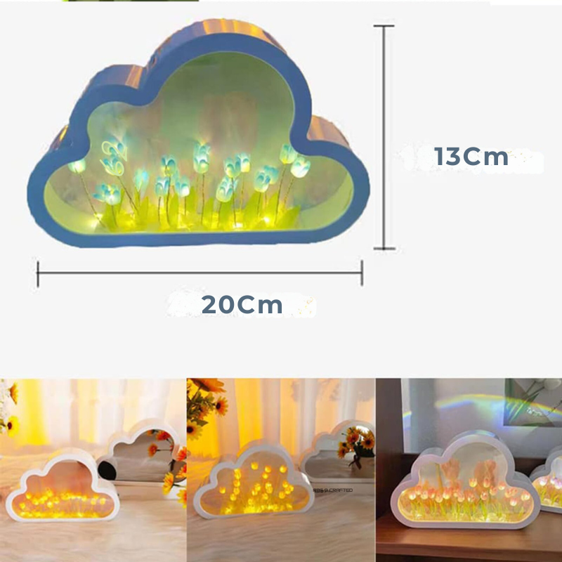 GLOWMIRROR™ - LAMPARA DE TULIPAN CON ESPEJO DE NUBE