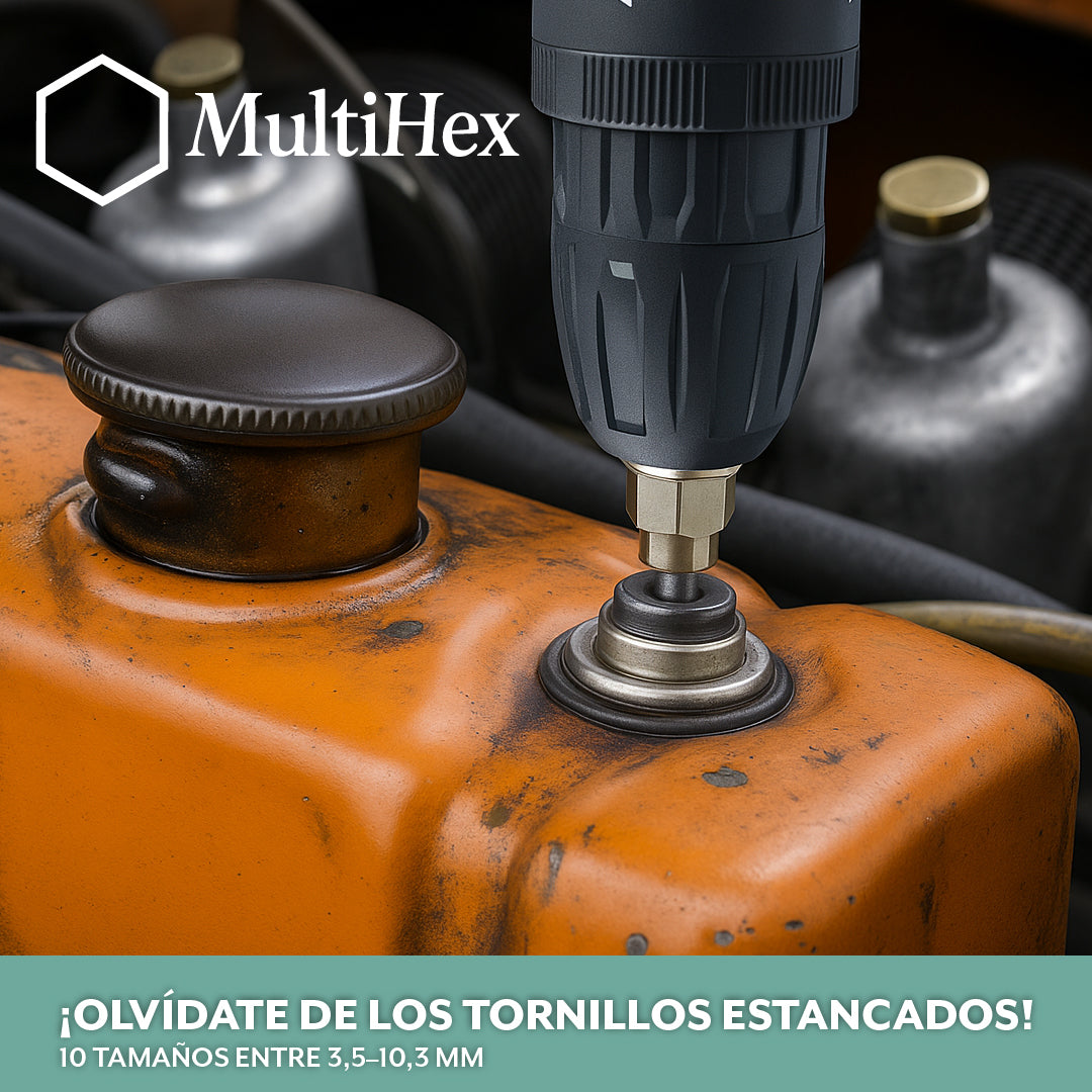 MultiHex™ – Extrae tornillos oxidados sin dañar