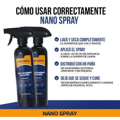 Nano Spray™ - Brillo espejo en minutos, protección por meses.