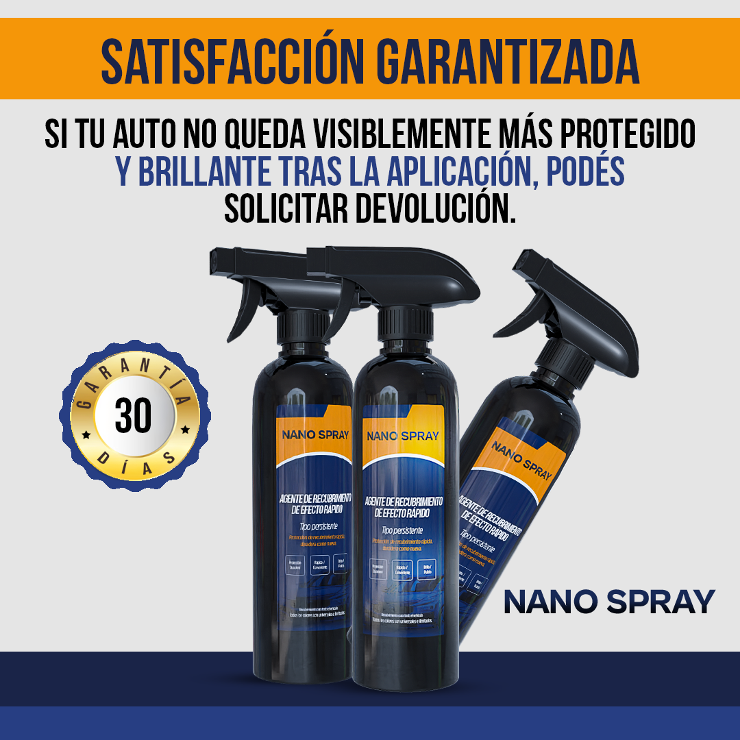 Nano Spray™ - Brillo espejo en minutos, protección por meses.